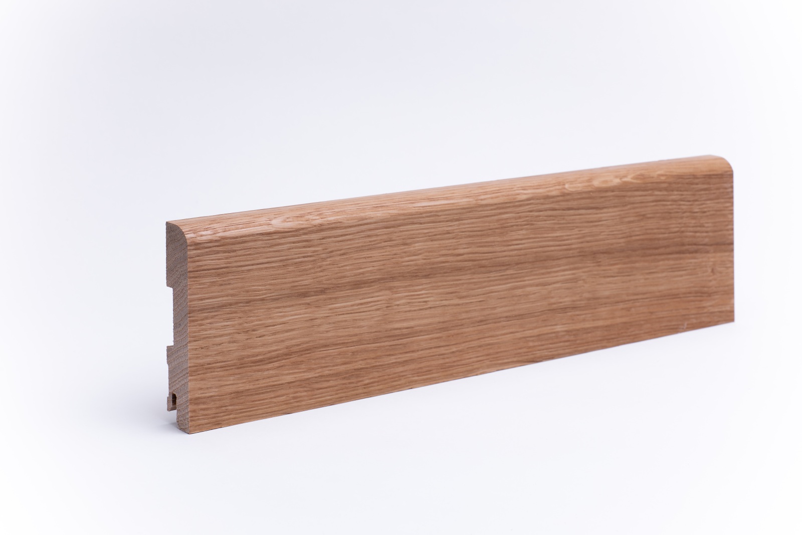 Massivholz-Sockelleiste abgerundet 120mm - Eiche geölt