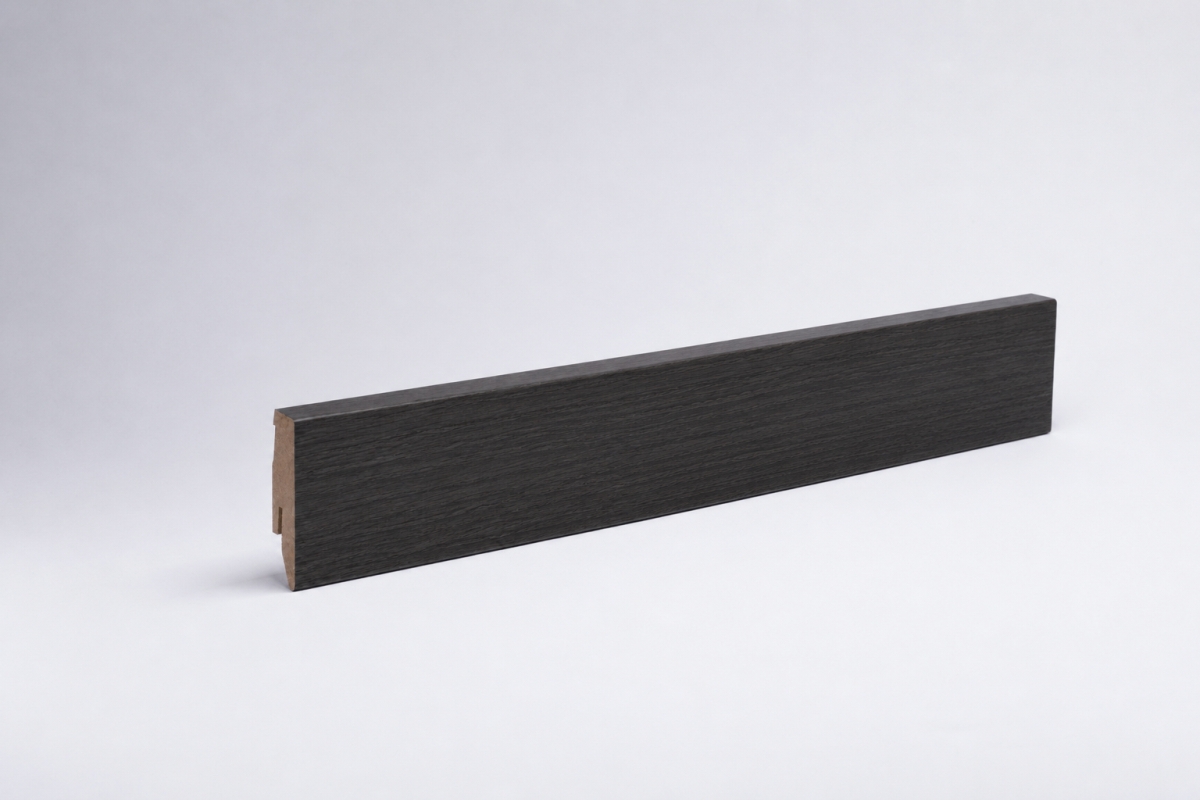 Sockelleiste mit Holzoptik 60 mm Eiche Graphit