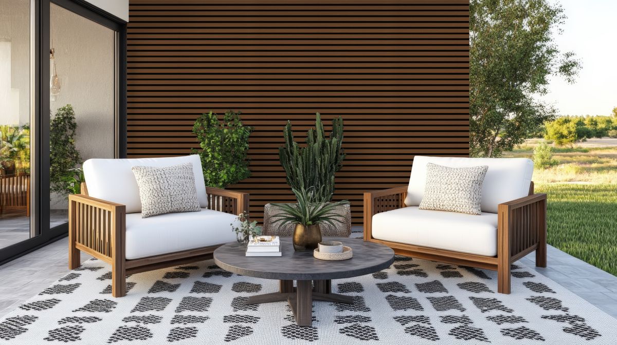 Outdoor WPC Wandpaneel Braun – 2350 x 219 x 26 mm | Wetterfest & UV-beständig