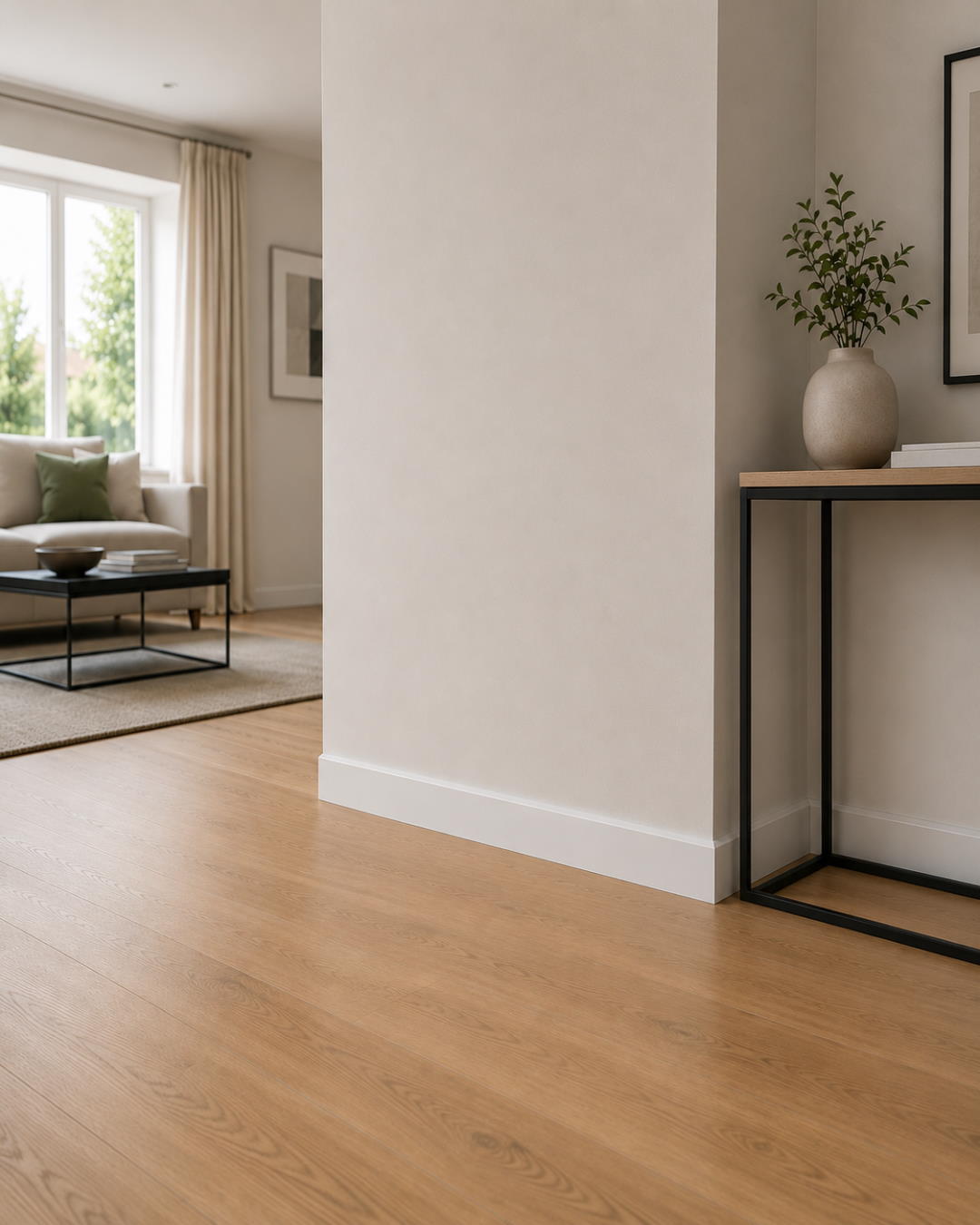 Sockelleiste Weimarer Profil 80 mm MDF - Weiß