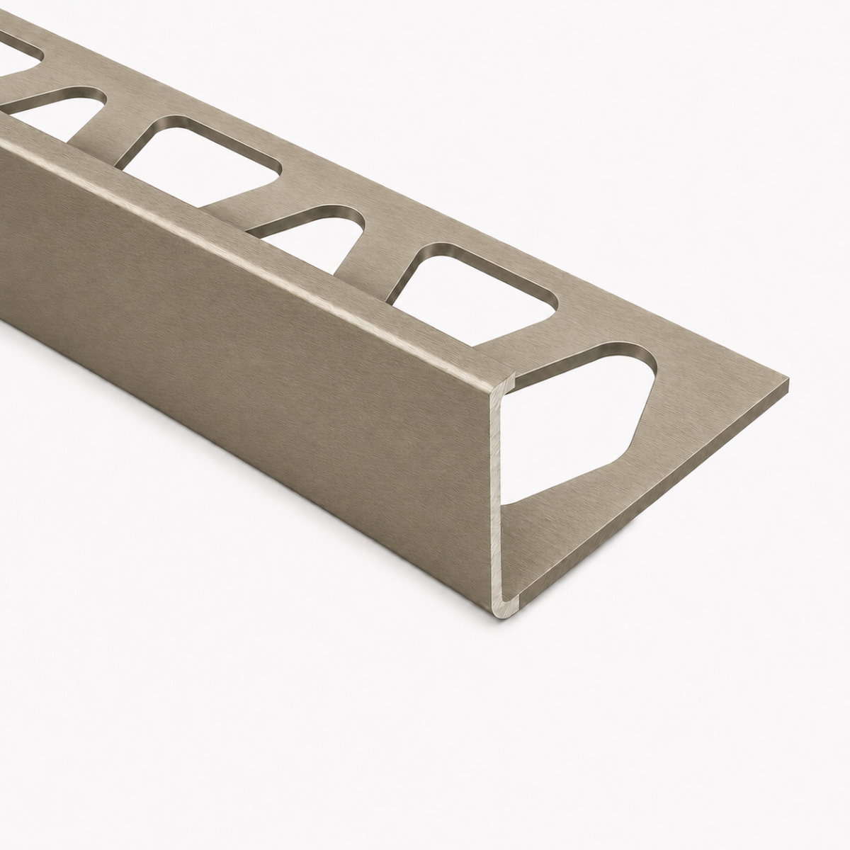 Fliesenschiene Aluminium 8 mm – Winkelprofil "L-Typ" - Edelstahl matt