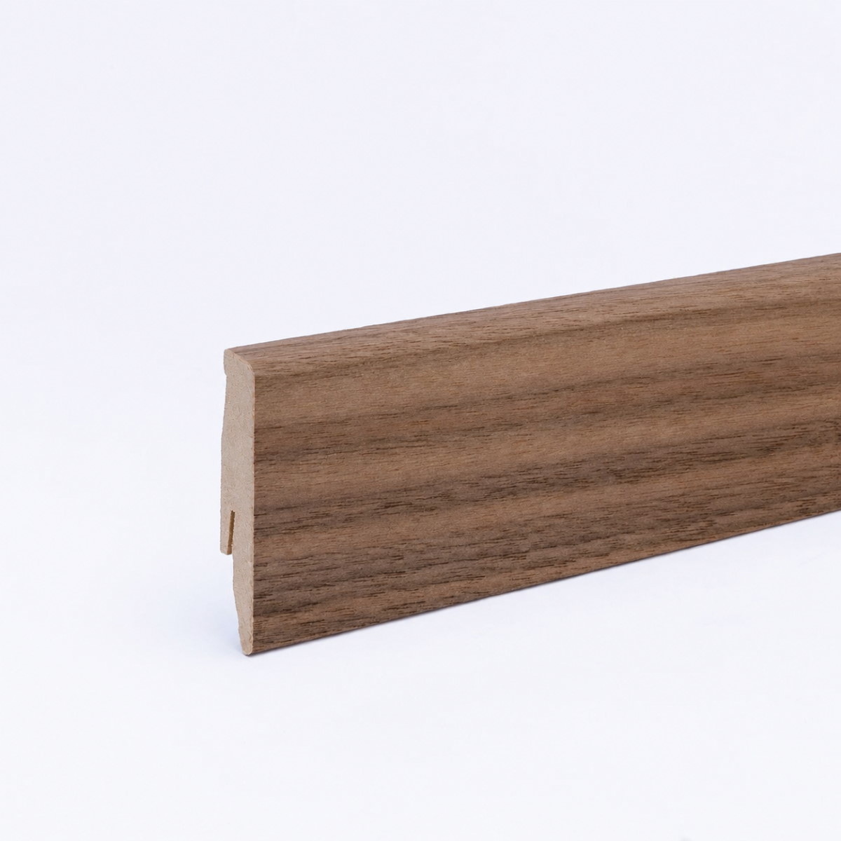 Furnier Sockelleiste 60 mm Nussbaum unbehandelt - Echtholzfurnier