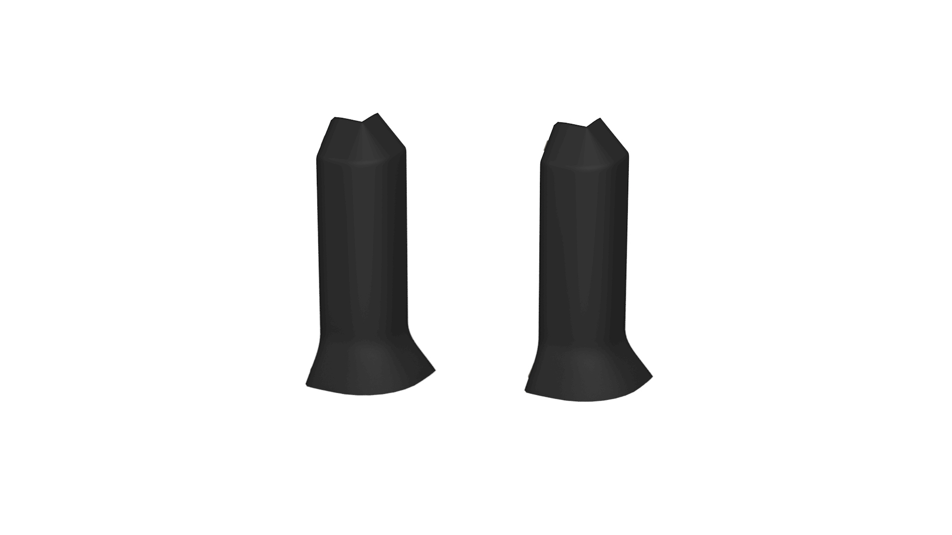 Außenecken für Hartschaum-Sockelleiste 811 Schwarz, 2 Stück
