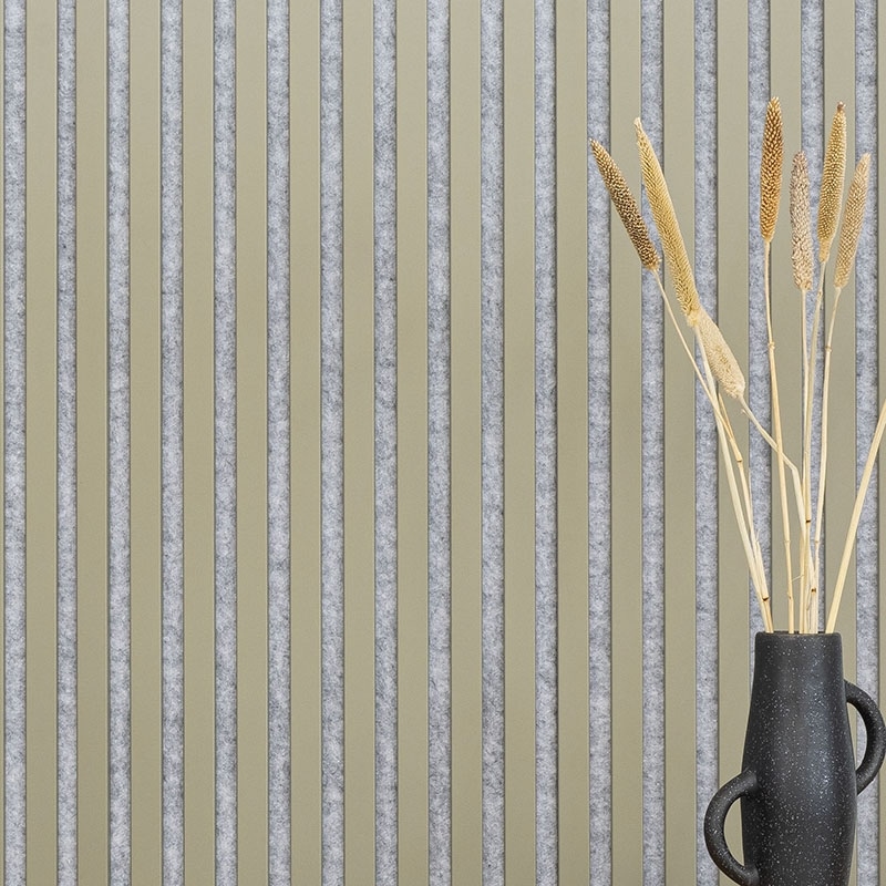 Acoustic+ Akustikpaneel Olive 2400 x 600 mm - Akustikfilz Grau