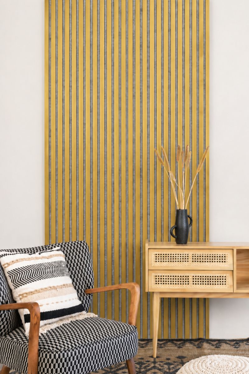 Acoustic+ Akustikpaneel Gold 2400 x 600 mm - Akustikfilz Grau