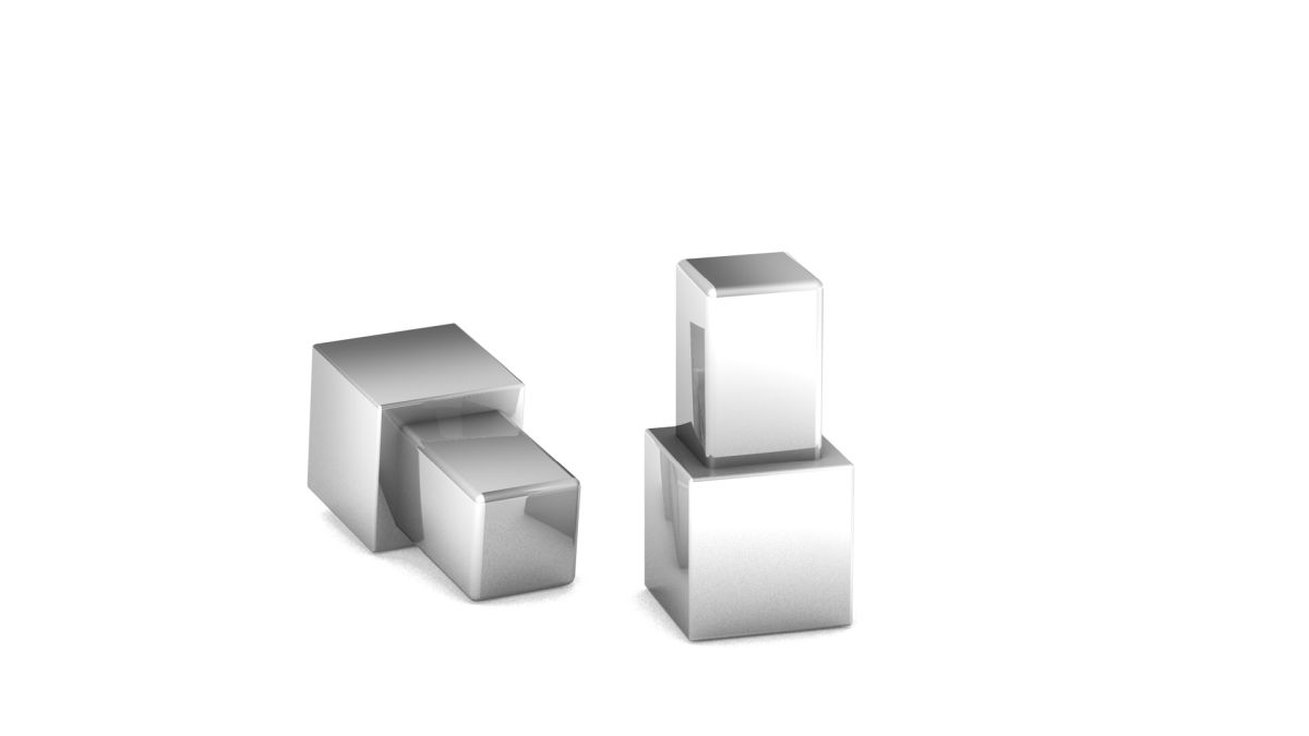 Prinz Eckstück für Edelstahl-Vierkantprofil 8 mm - Metallguss - Edelstahl glänzend