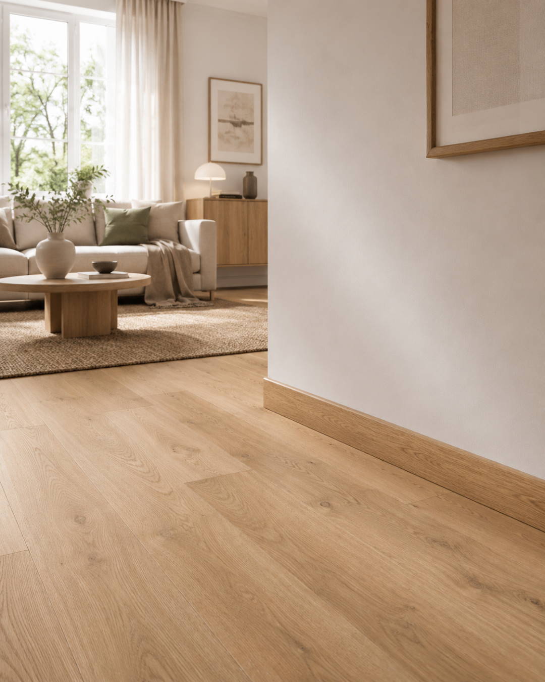 Sockelleiste mit Holzoptik 60 mm Eiche Natur