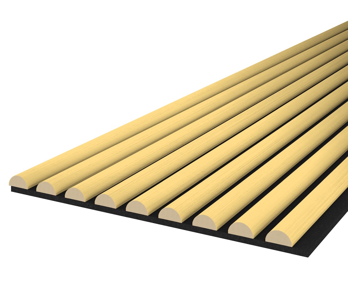 Muster WAVE - Gold - Akustikfilz Schwarz