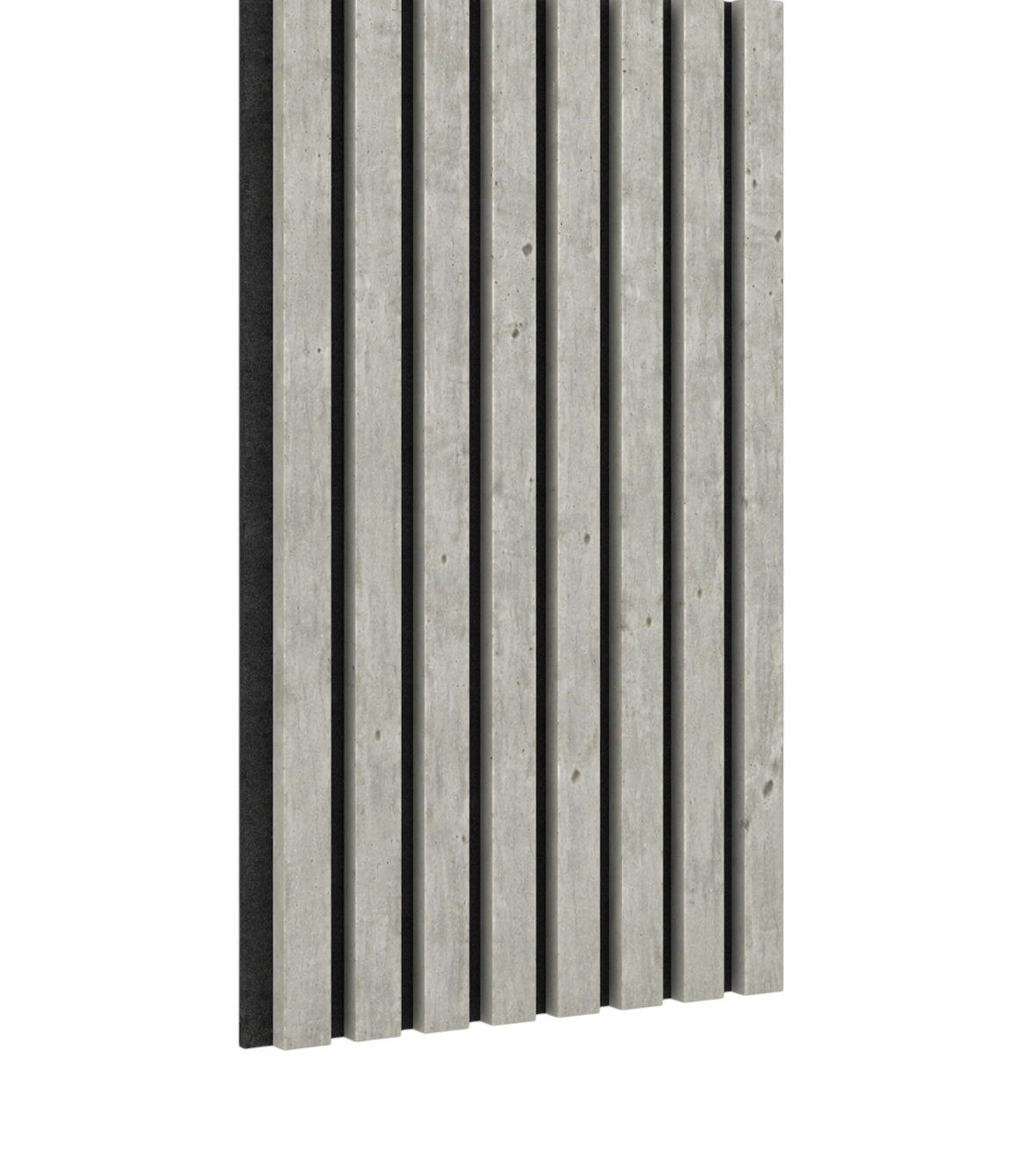 Acoustic+ Akustikpaneel Beton 2600 x 400 mm - Akustikfilz Schwarz