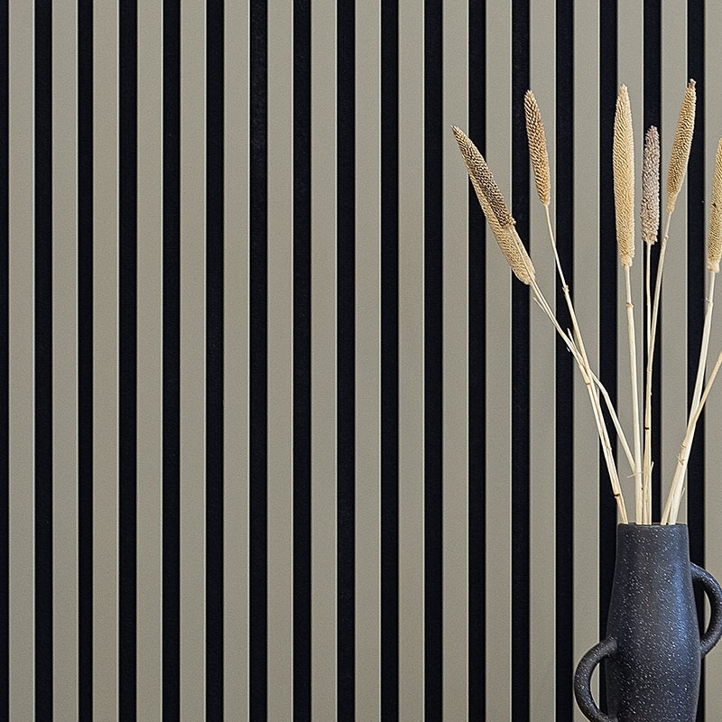 Acoustic+ Akustikpaneel Olive 3000 x 400 mm - Akustikfilz Schwarz