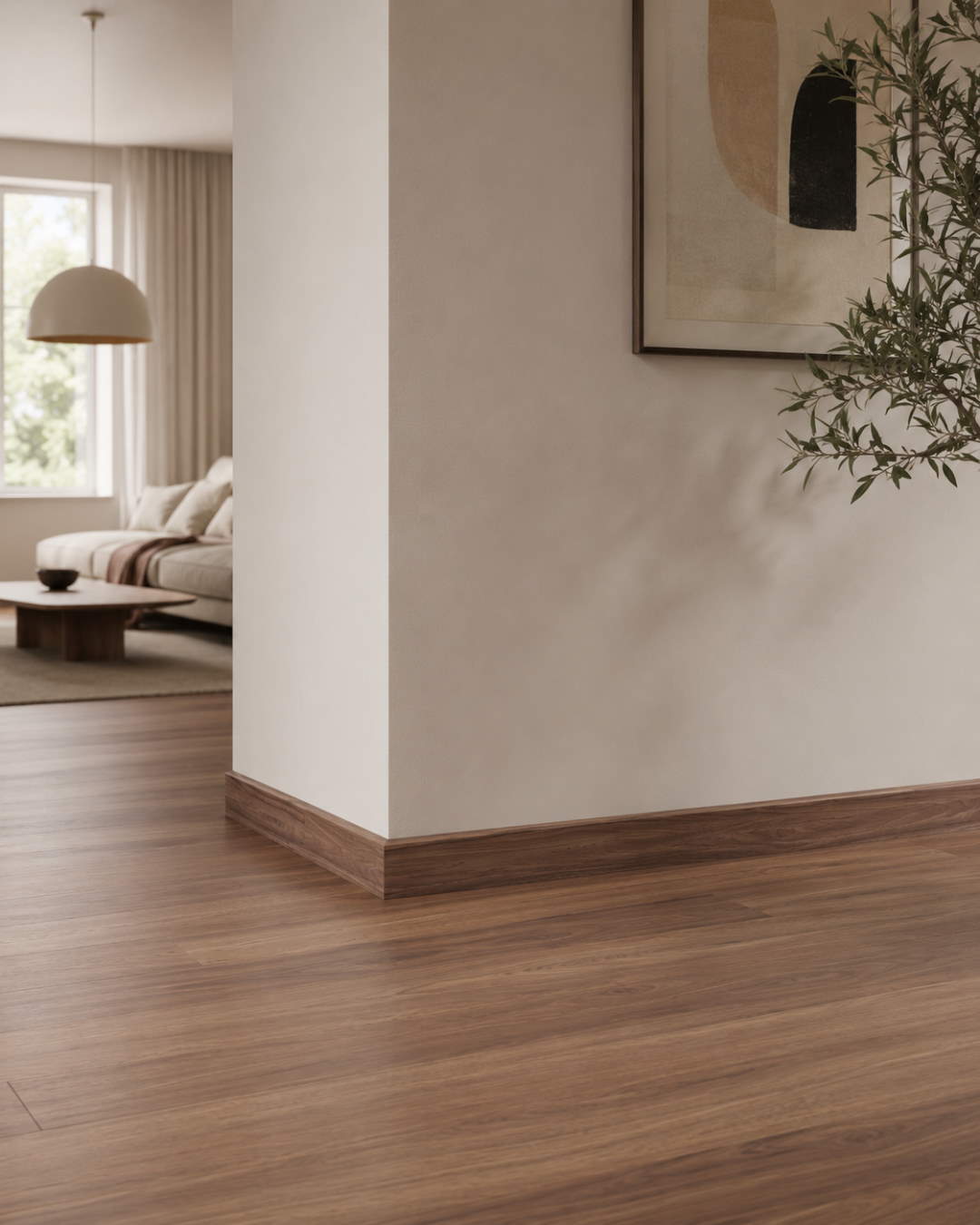 Sockelleiste mit Holzoptik 60 mm Zebrano
