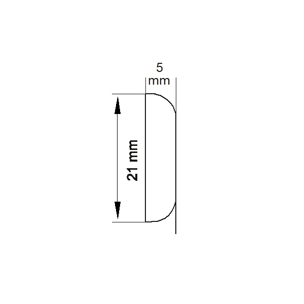 Universal Wandleiste 21 x 5 mm Weiß