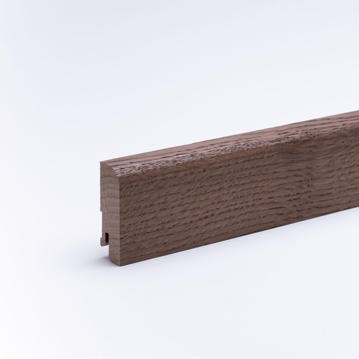 Massivholz Sockelleiste 60mm abgerundet - Eiche rustik geölt