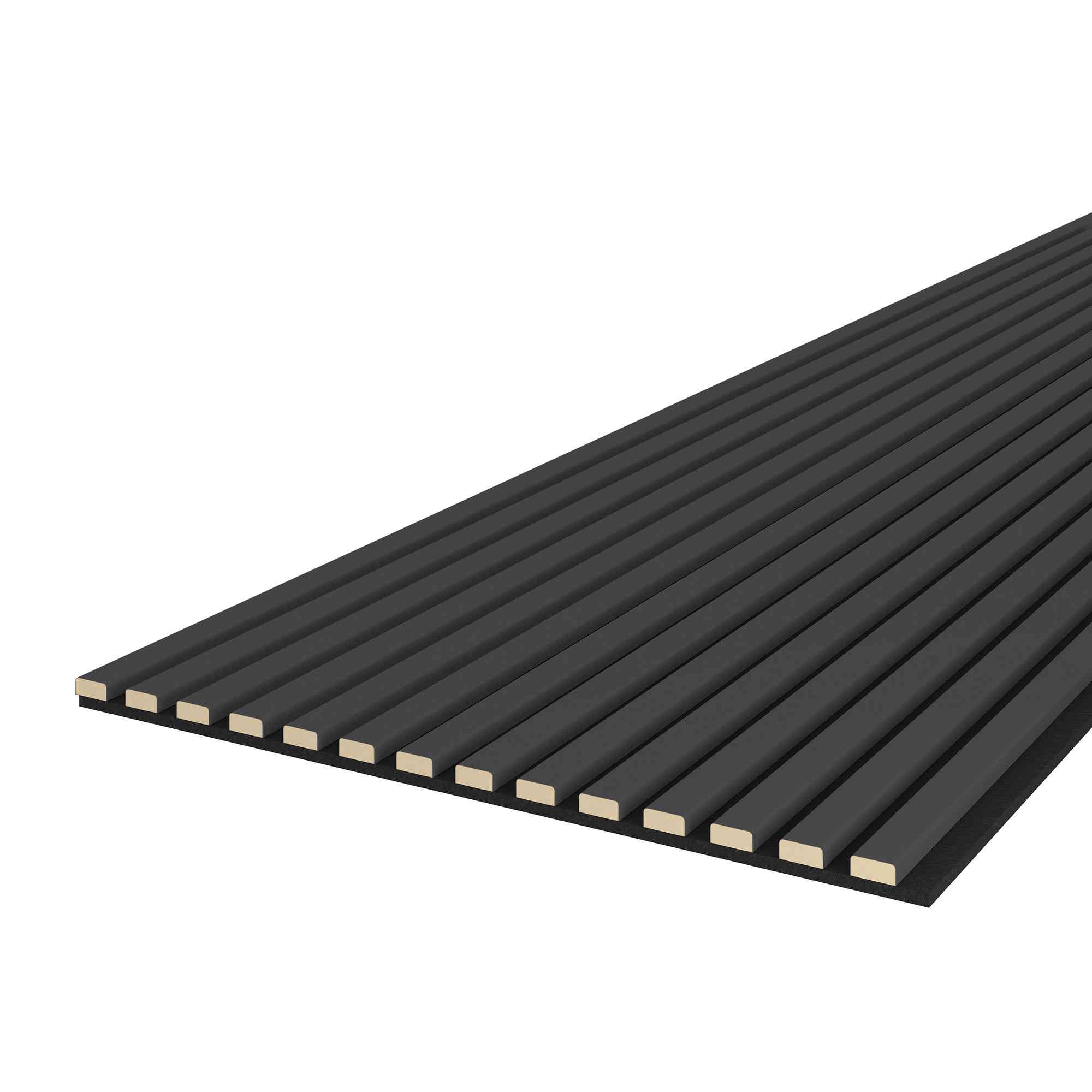 Acoustic+ Akustikpaneel Grau-Anthrazit 2400 x 600 mm - Akustikfilz Schwarz
