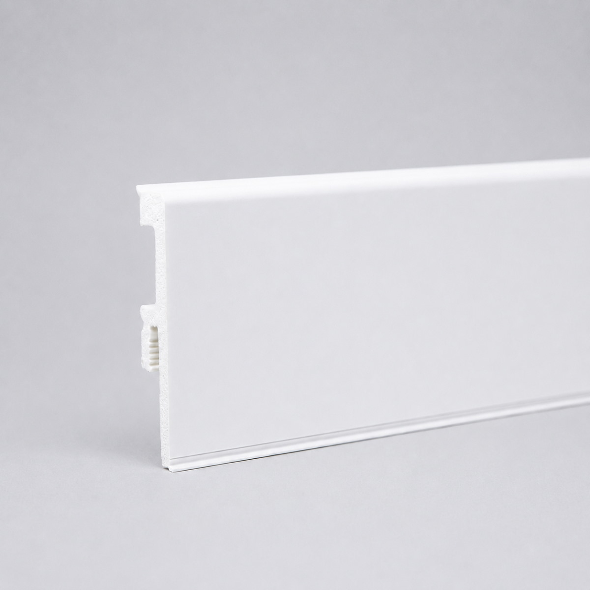 PVC Sockelleiste Prime-Flex 75 mm Weiß - mit Dichtlippen