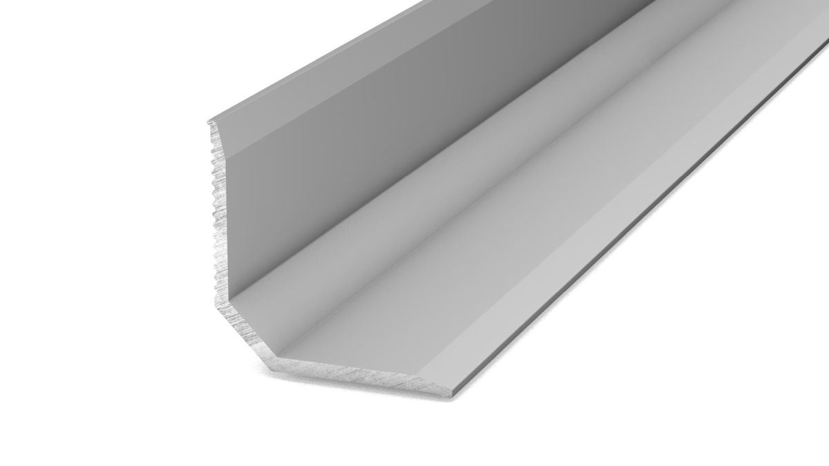 Prinz Wandanschlussprofil 19,5 x 19,5 mm - Nr. 297 - Silber - 250 cm
