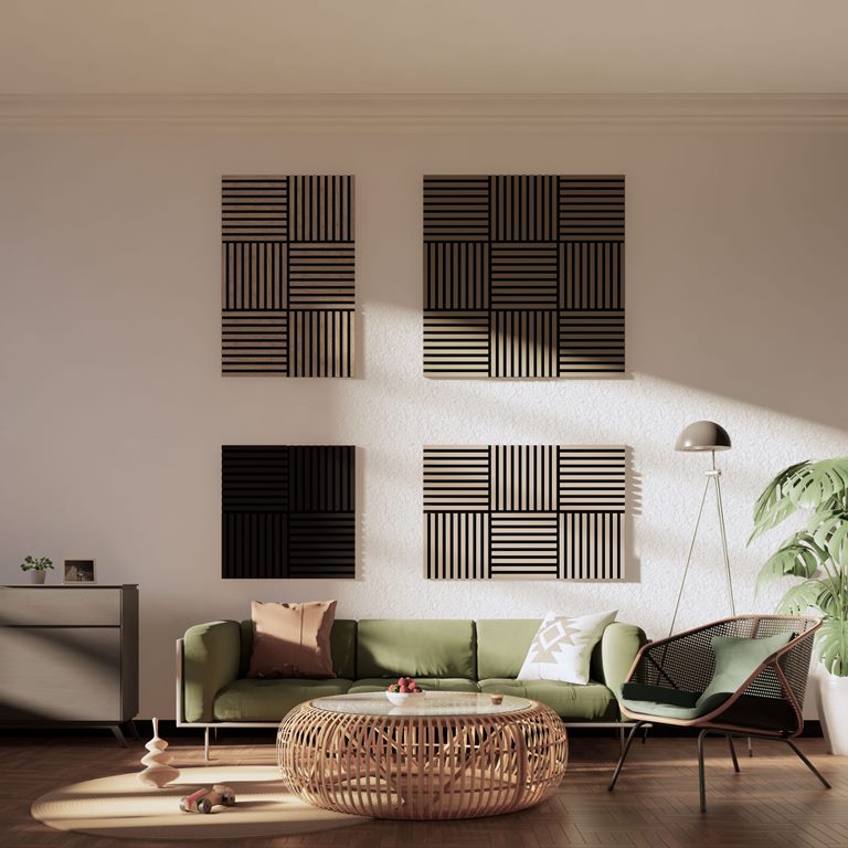 Acoustic+ Premium Akustikpaneel Kork Fein 400 x 400 mm - Akustikfilz Grau