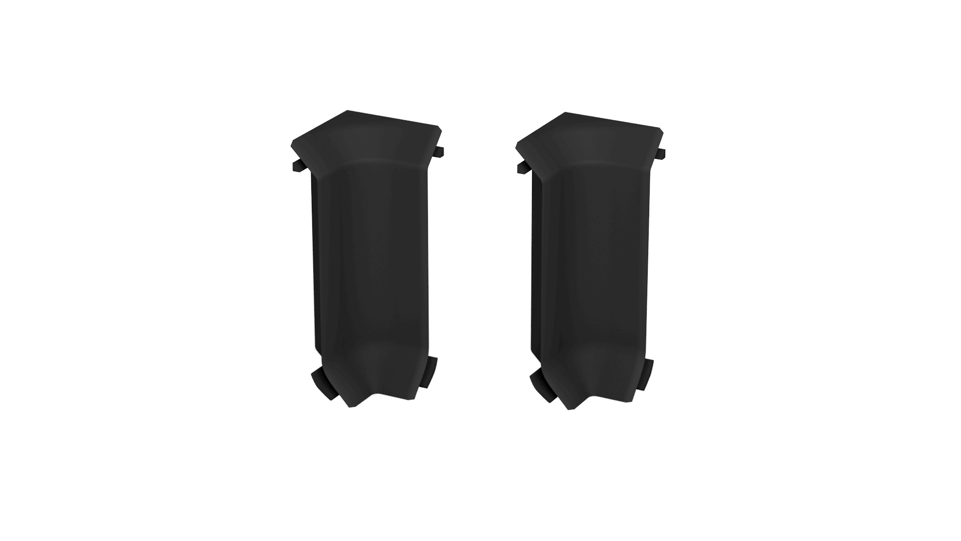 Innenecken für Hartschaum-Sockelleiste 811 Schwarz, 2 Stück