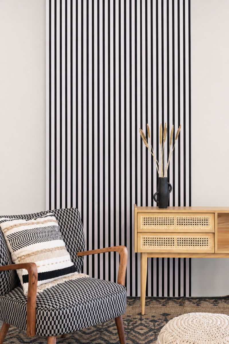 Acoustic+ Akustikpaneel Rose 2600 x 400 mm - Akustikfilz Schwarz