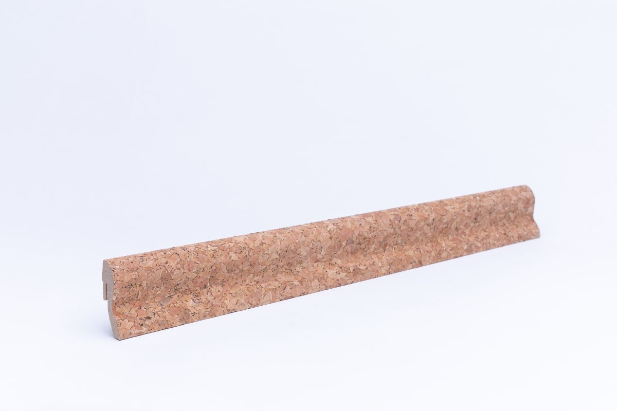Furnier Sockelleiste 40 mm Kork grob unbehandelt - Echtkorkfurnier