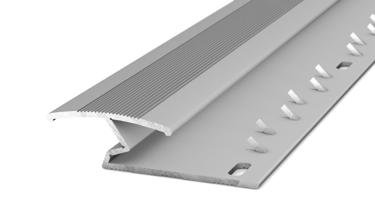 Prinz Doppelabschlussprofil für Spannteppiche 27,5 x 12 mm - Nr. 343 - Silber - 270 cm