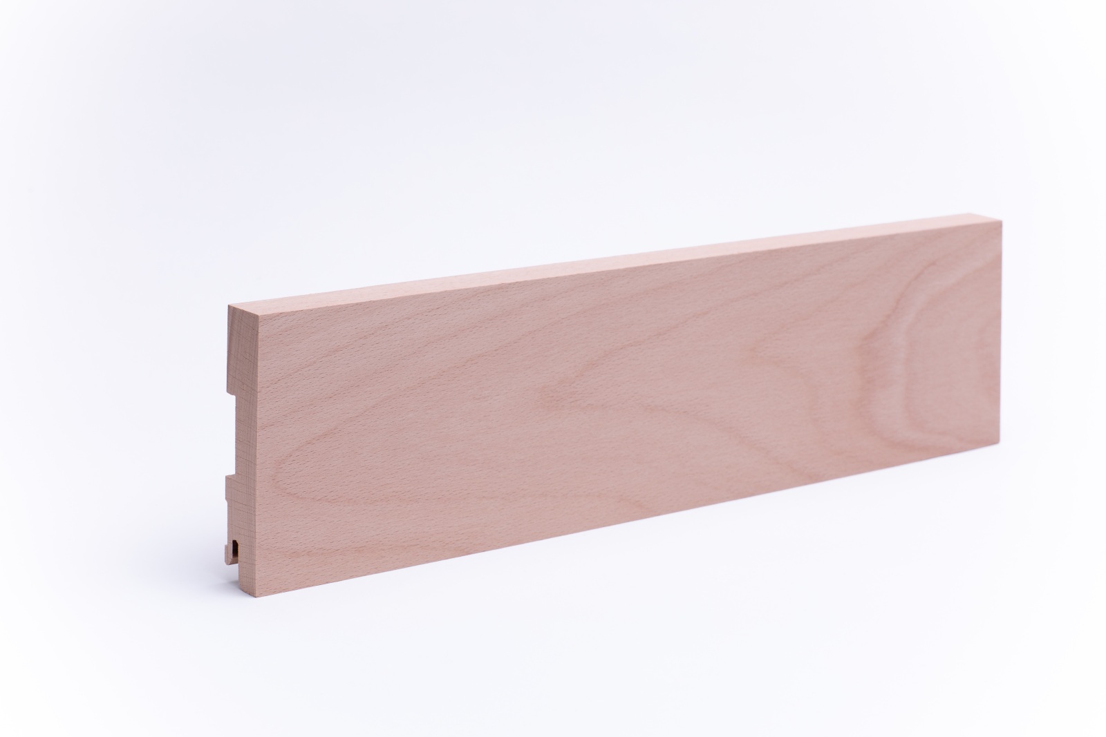 Vierkant Massivholz-Sockelleiste 100mm - Buche roh