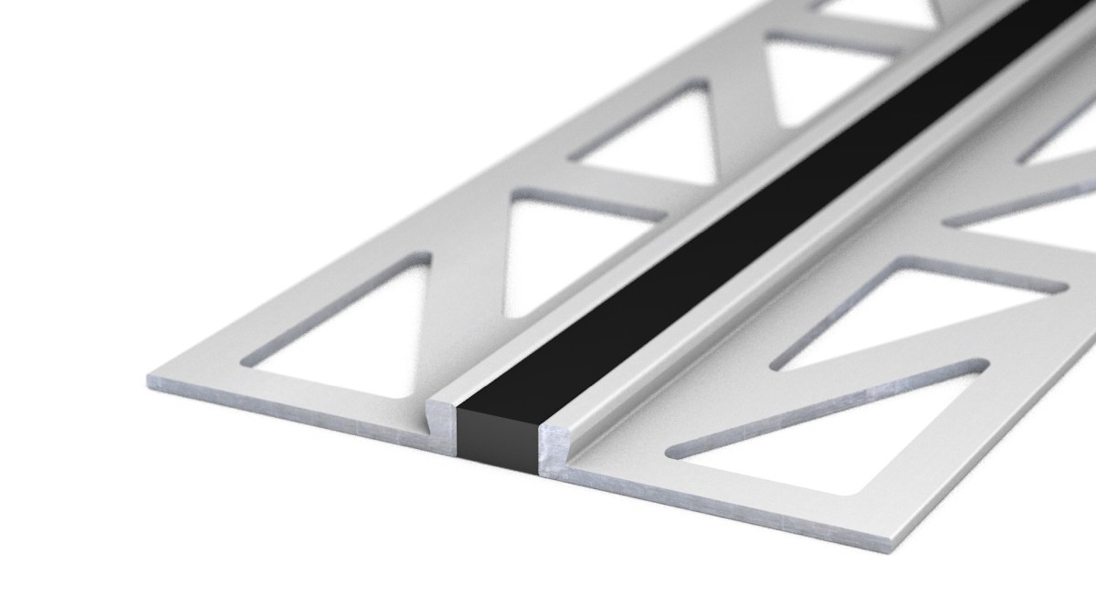 Aluminium-Dehnfugenprofil - Silikon-Fuge - für 2,5mm Beläge - Schwarz 3m