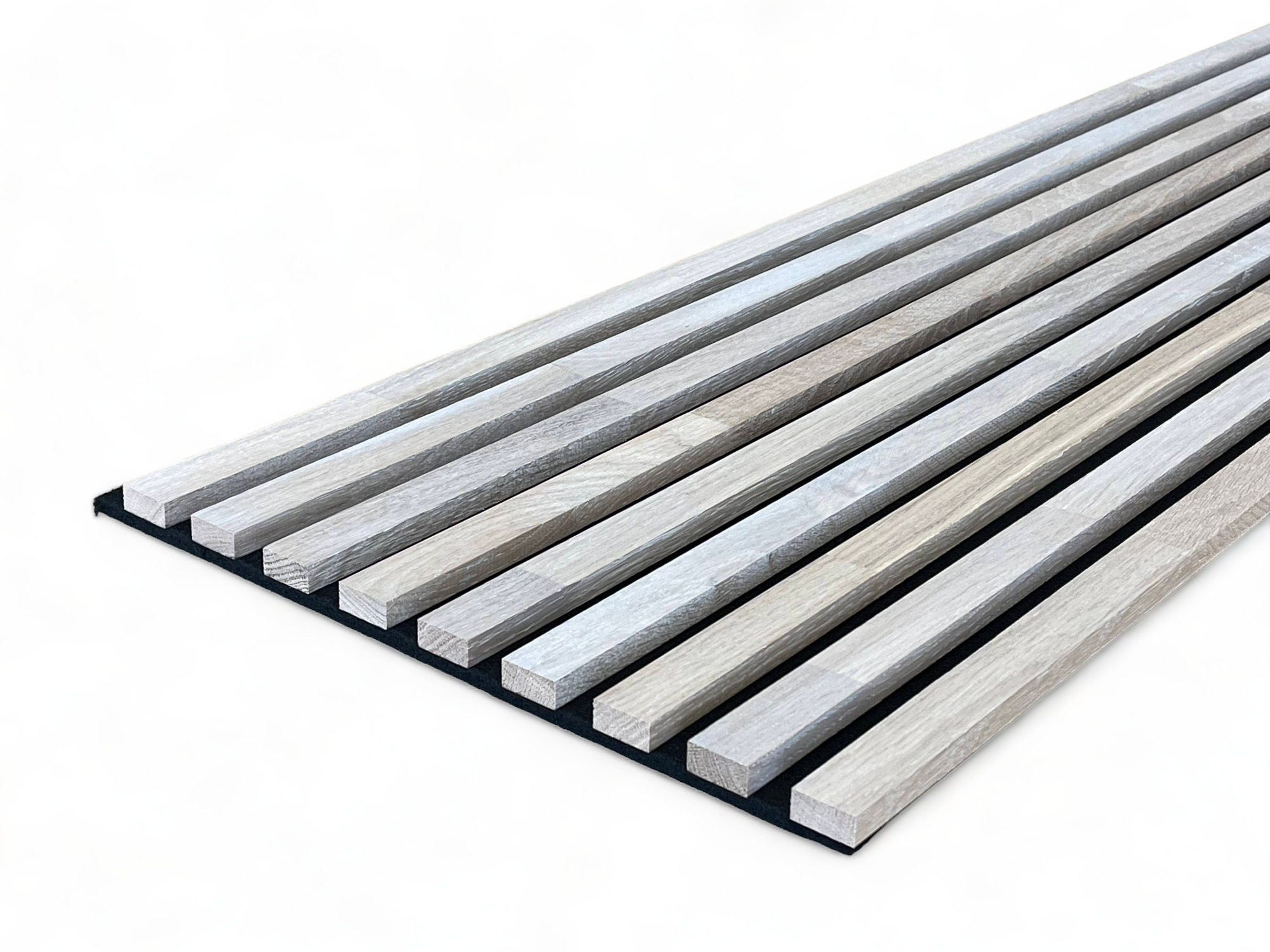 Massivholz Akustikpaneele 2600 x 400 mm Kiefer - Light White
