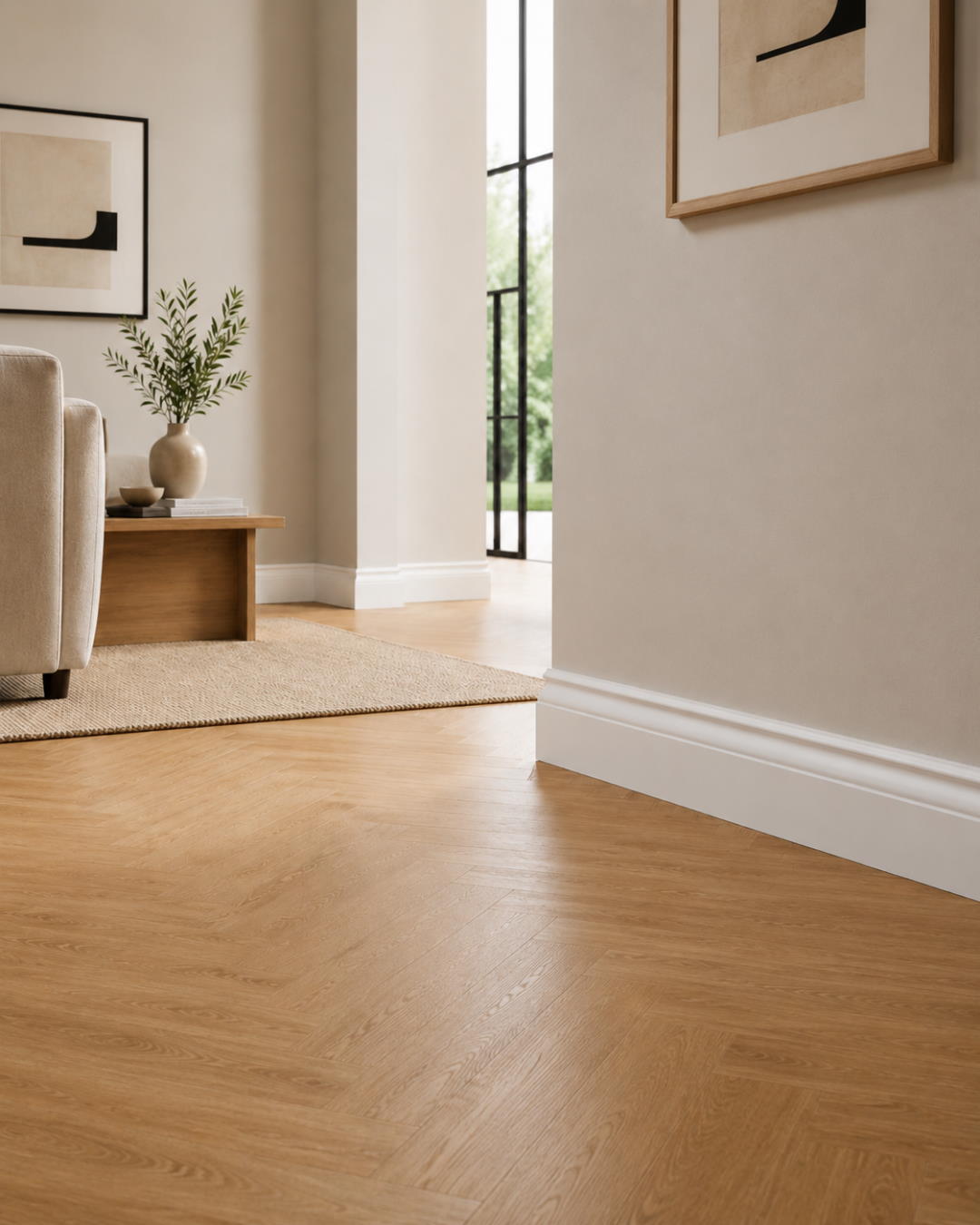 Sockelleiste Berliner Profil 80 mm MDF - Weiß