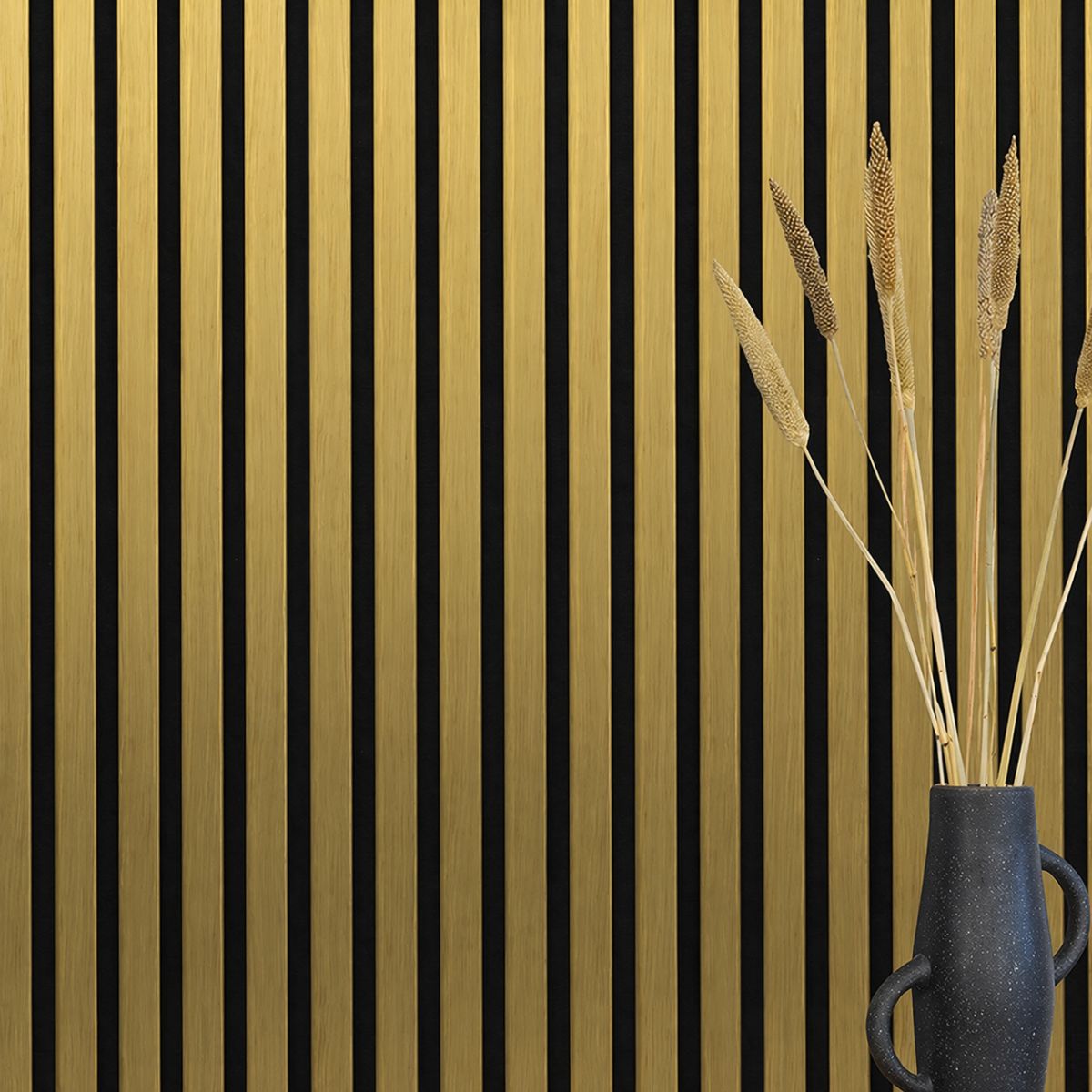 Acoustic+ Akustikpaneel Gold 400 x 400 mm - Akustikfilz Schwarz