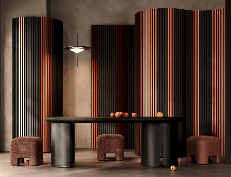 Acoustic+ Akustikpaneel Schwarz 2400 x 600 mm - Akustikfilz Schwarz