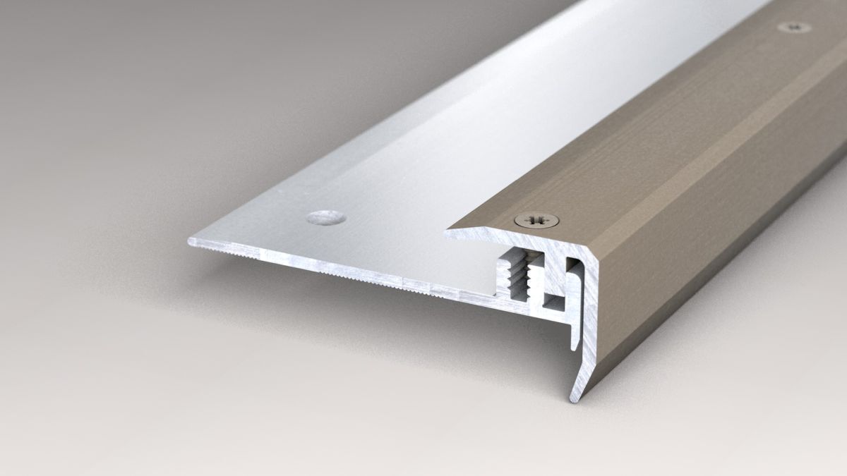 Prinz Design Step Treppenkantensystem 18,5 x 18,5 mm - Nr. 331 - Edelstahl matt - 100 cm