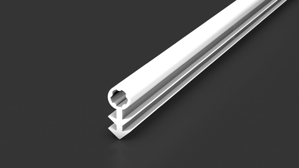 Prinz Schlauchdichtung für Aluminium-Sockelleiste 4 mm - Nr. 354 - Weiß - 100 m