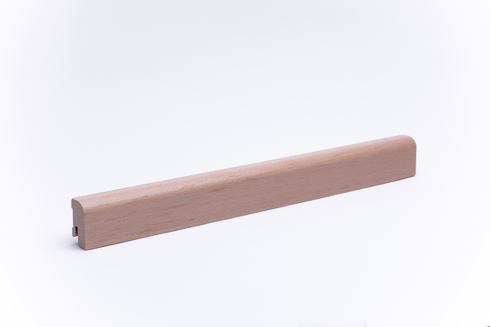 Massivholz Sockelleiste 40mm abgerundet - Buche gelackt