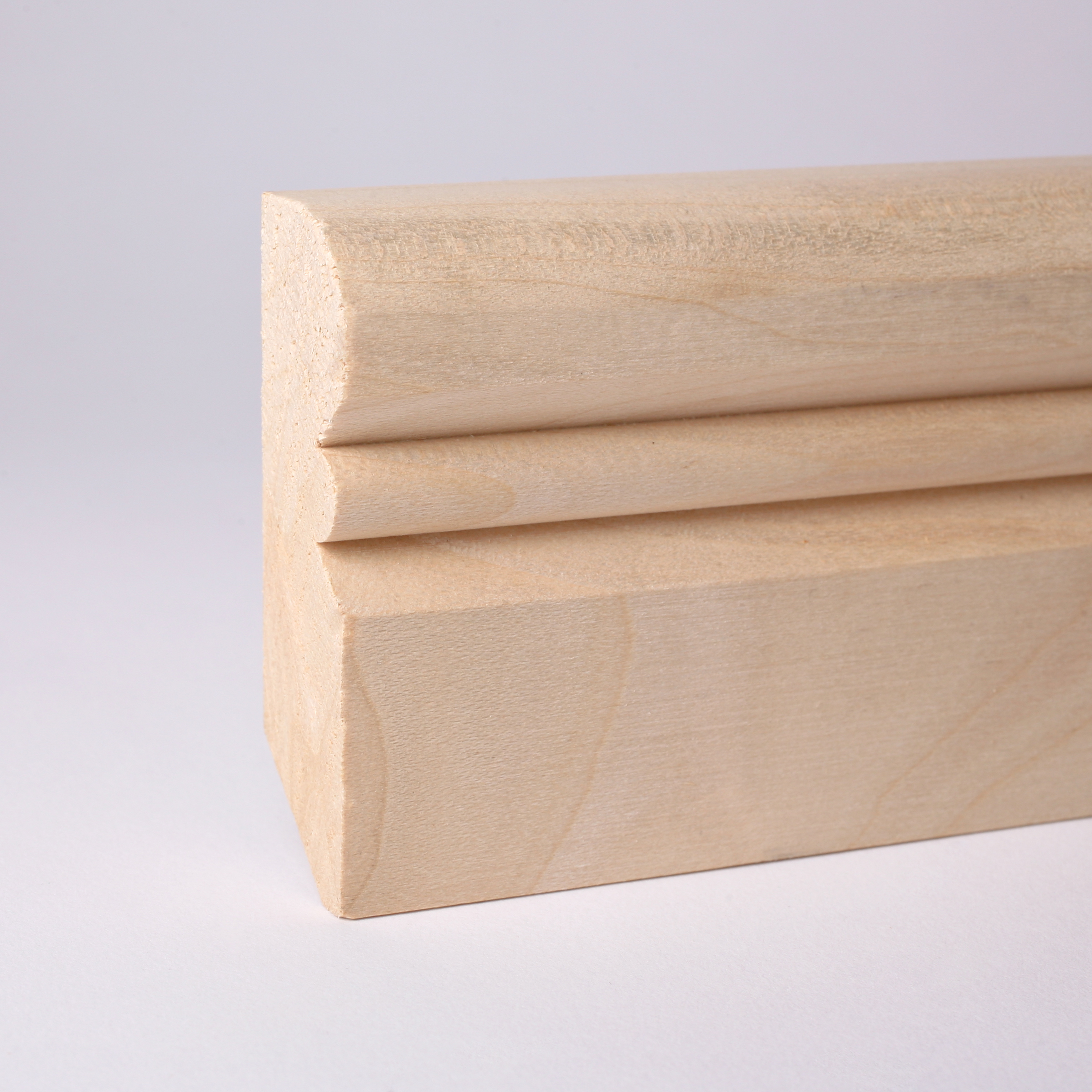 Massivholz-Sockelleiste Alt Reno Profil 100mm - Ahorn roh