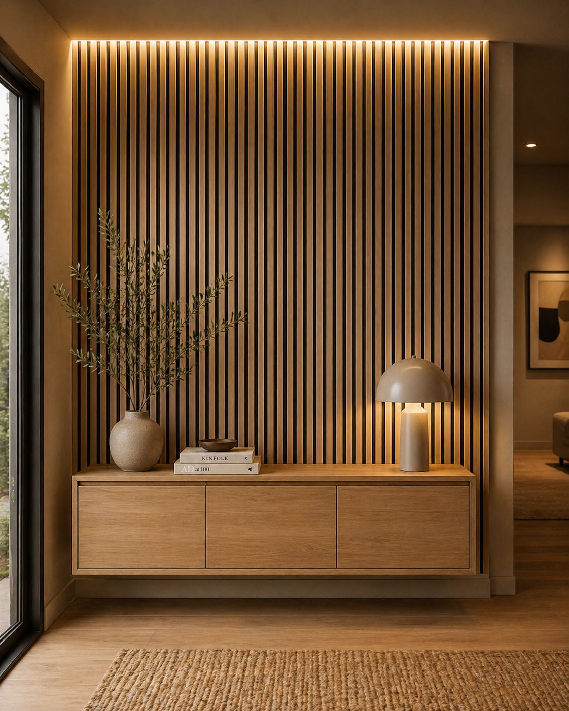 Acoustic+ Akustikpaneel Kaschmir 2600 x 400 mm - Akustikfilz Schwarz