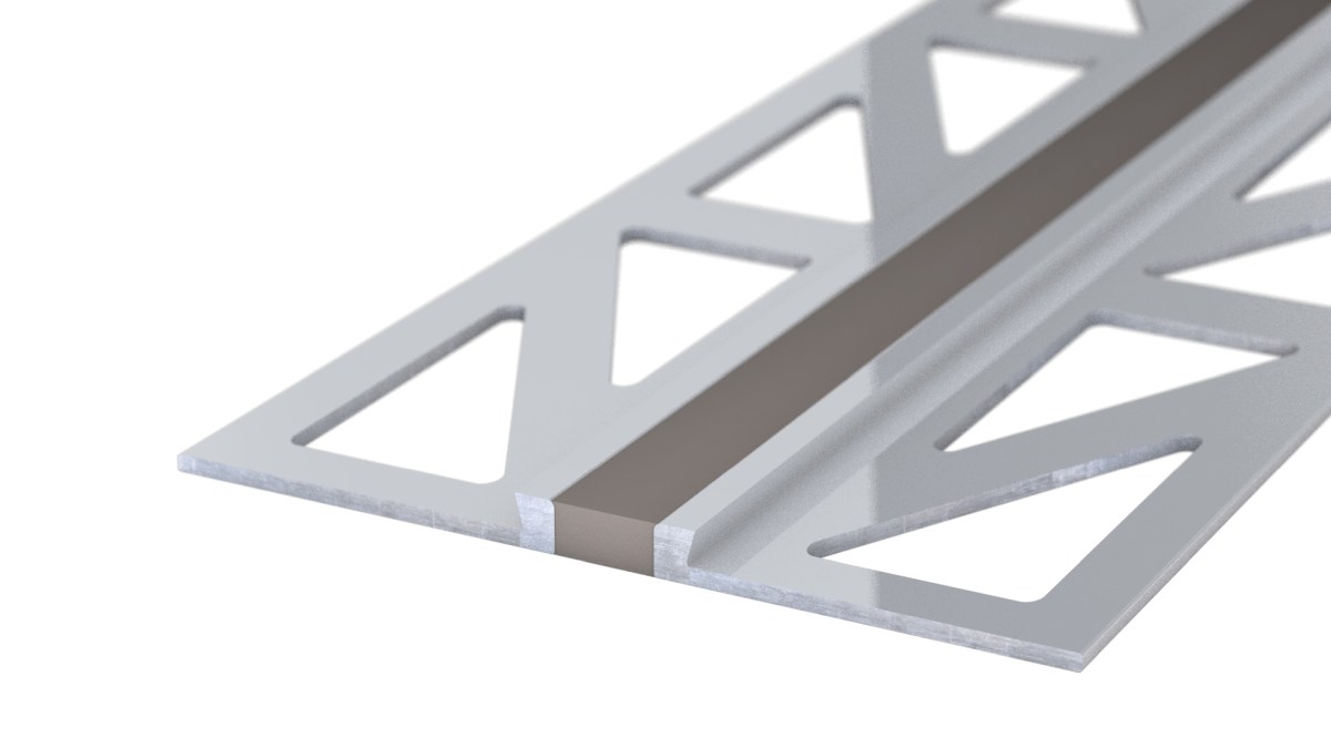 Aluminium-Dehnfugenprofil - EPDM-Fuge - für 2mm Beläge - Grau 3m