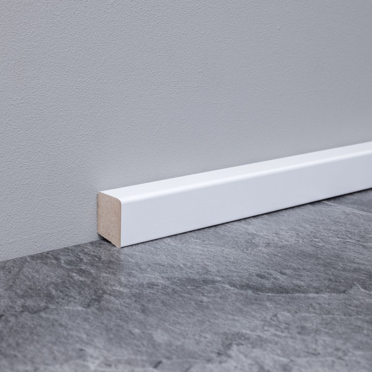 Sockelleiste / Vorsatzleiste 20 x 16 mm MDF - Weiß