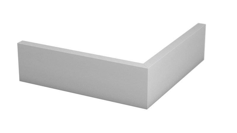Prinz Außenecke für Aluminium-Sockelleiste 13 x 60 mm - Nr. 354 - Silber - 25 cm