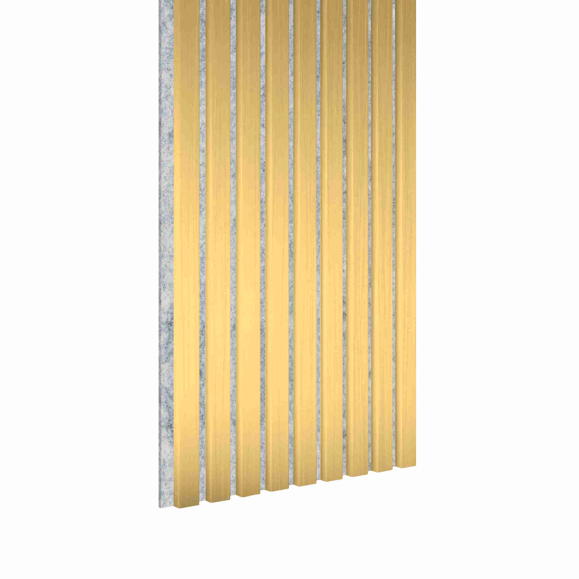Akustikpaneel 3000 x 400 mm Gold - Akustikfilz Grau - Wandverkleidung