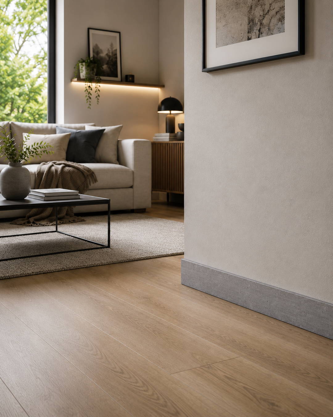 Dekor-Sockelleiste 60 mm Betongrau