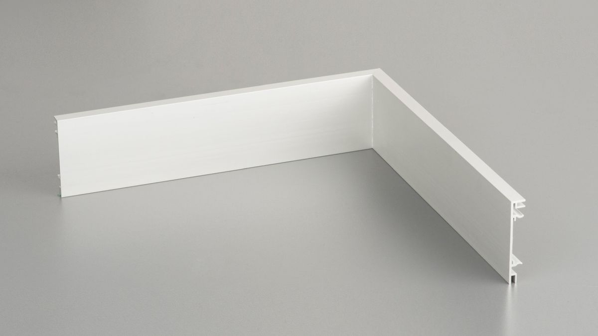 Prinz Aluminium-Sockelleiste 10 x 60 mm - Nr. 359 - Silber - 400 cm