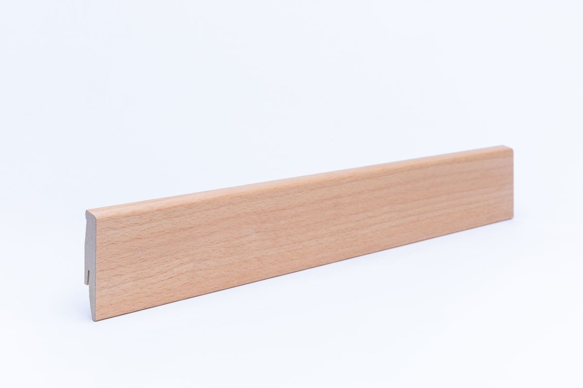 Furnier Sockelleiste 60 mm Buche geölt - Echtholzfurnier