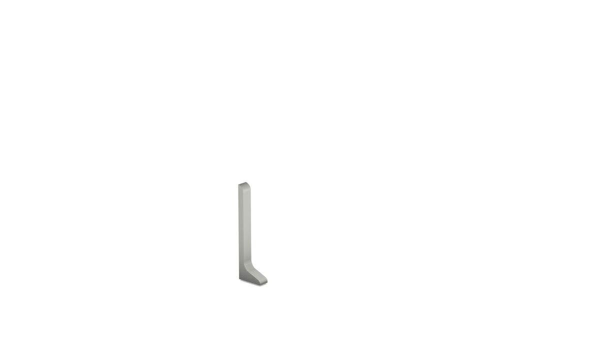 Prinz Alu-Endstück links für Sockelleiste Nr. 371 - Titan