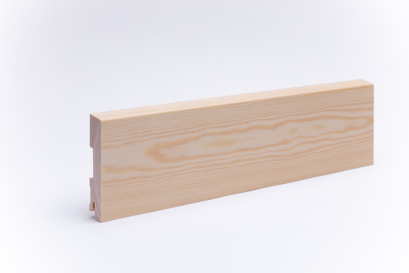 Massivholz Sockelleiste abgeschrägt 100mm - Kiefer geölt