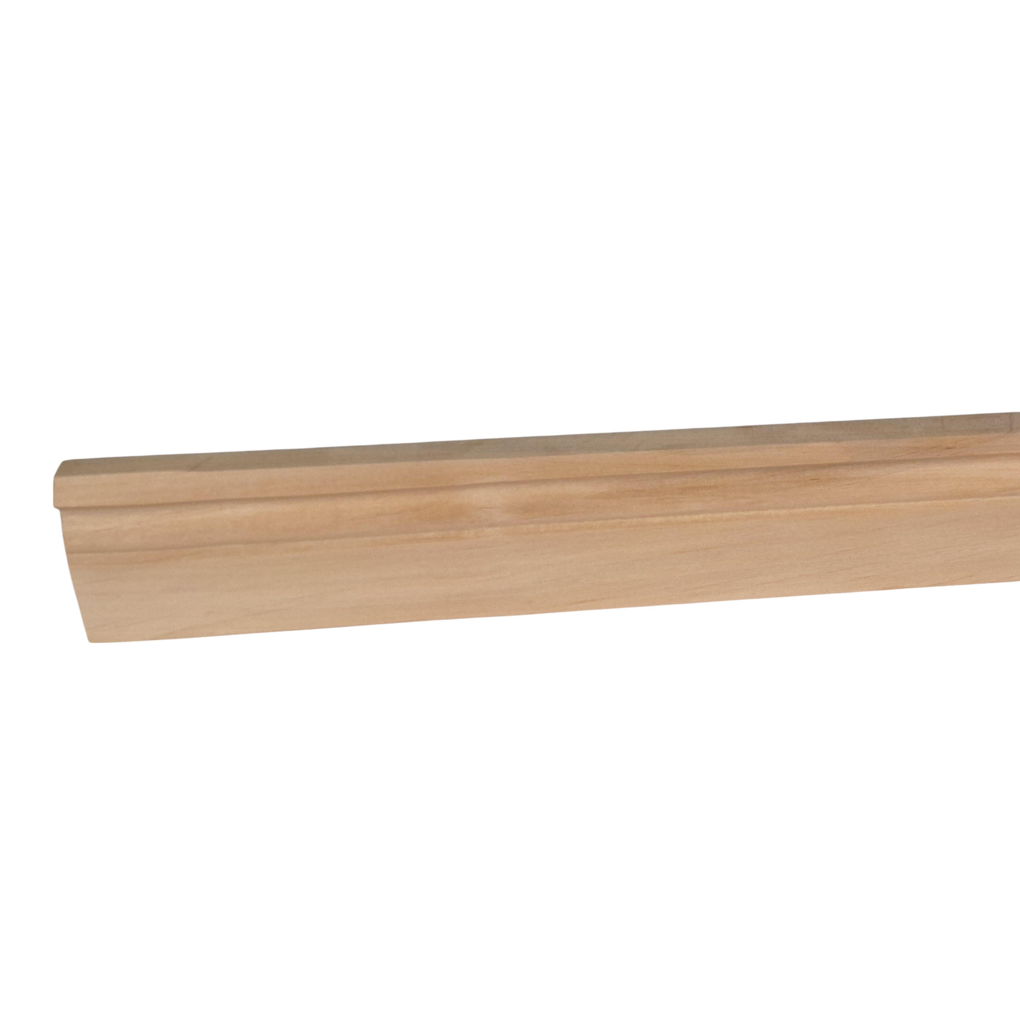 Massivholz-Sockelleiste 58 mm Berliner Profil – Erle roh