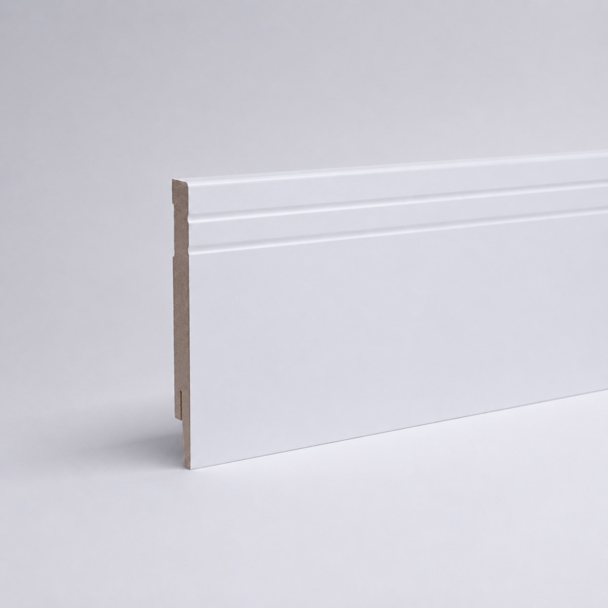 Sockelleiste Cottbusser Profil 120 mm MDF - Weiß