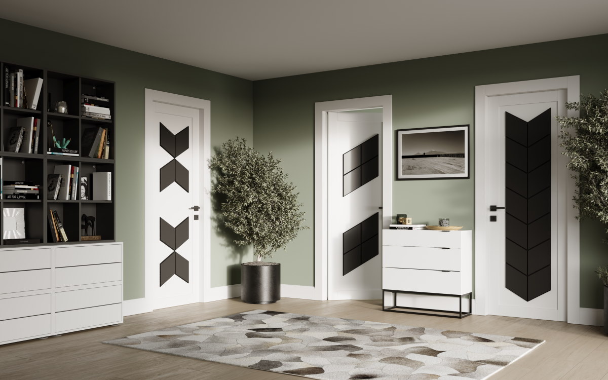 CARO Designpaneel Raute – Schwarz | Akustikpaneel