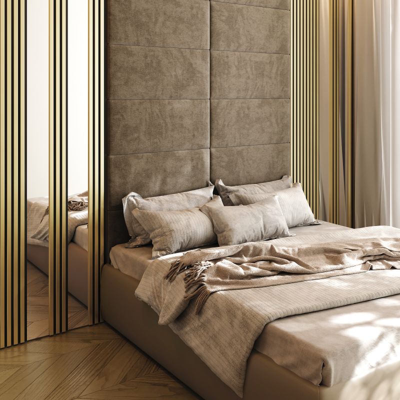 Acoustic+ Akustikpaneel Gold 2400 x 600 mm - Akustikfilz Schwarz