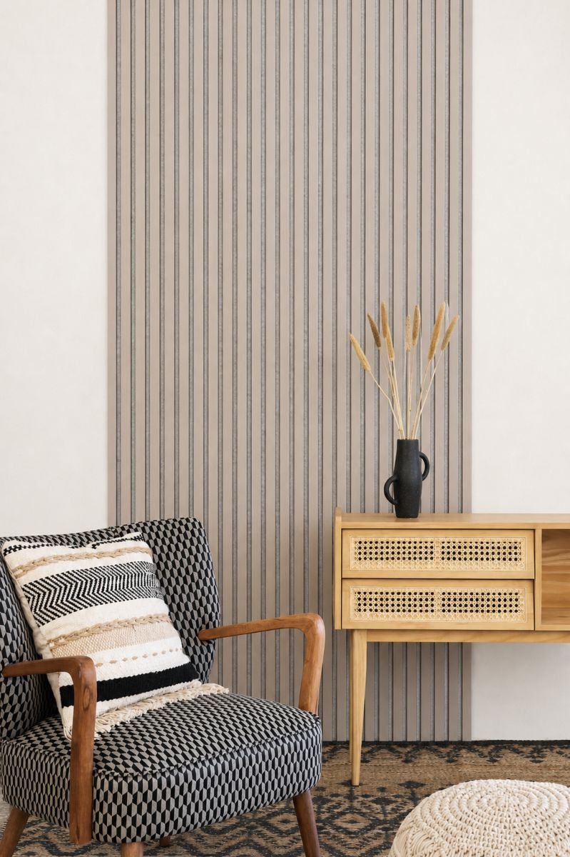 Acoustic+ Akustikpaneel Sandgrau 3000 x 400 mm - Akustikfilz Grau